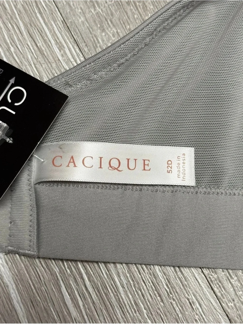Cacique Gray Lace Lightly Lined Full Coverage Bra - Size 52D